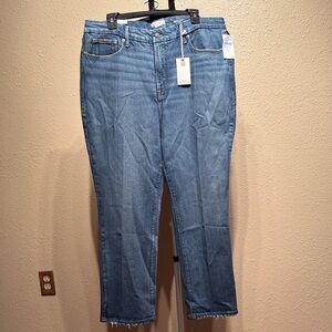 Good American Straight jeans mid rise, tummy control, gap proof women’s Sz 16